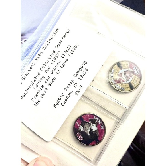 Elvis Presley Painted USA Quarters Mystic Lot 63+ commemorative authentic coins - Picture 8 of 11